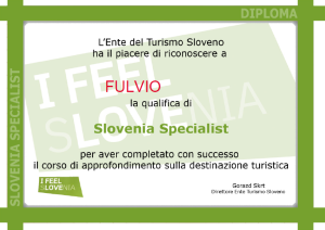 Certificazioni slovenia specialist